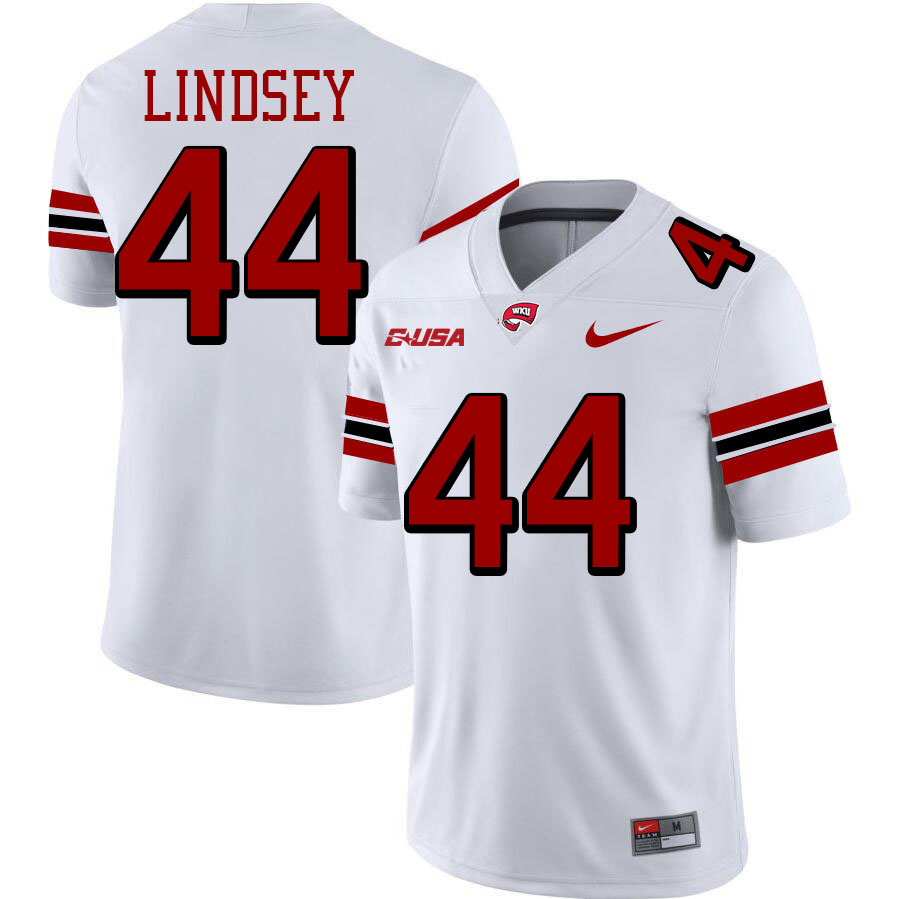 Dale Lindsey WKU Jersey,Western Kentucky Hilltoppers #44 Dale Lindsey Jersey Youth-White